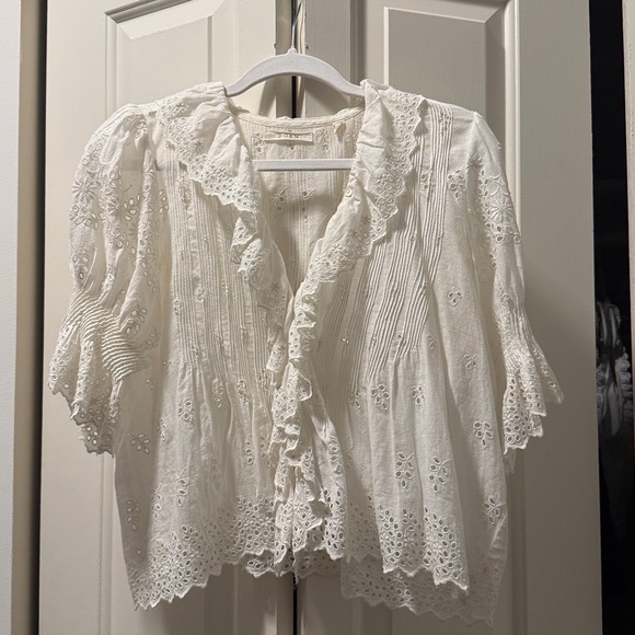 Doen Henri Top in Salt Eyelet - Picture 7 of 7